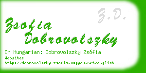 zsofia dobrovolszky business card