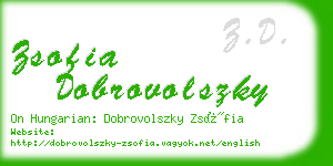 zsofia dobrovolszky business card